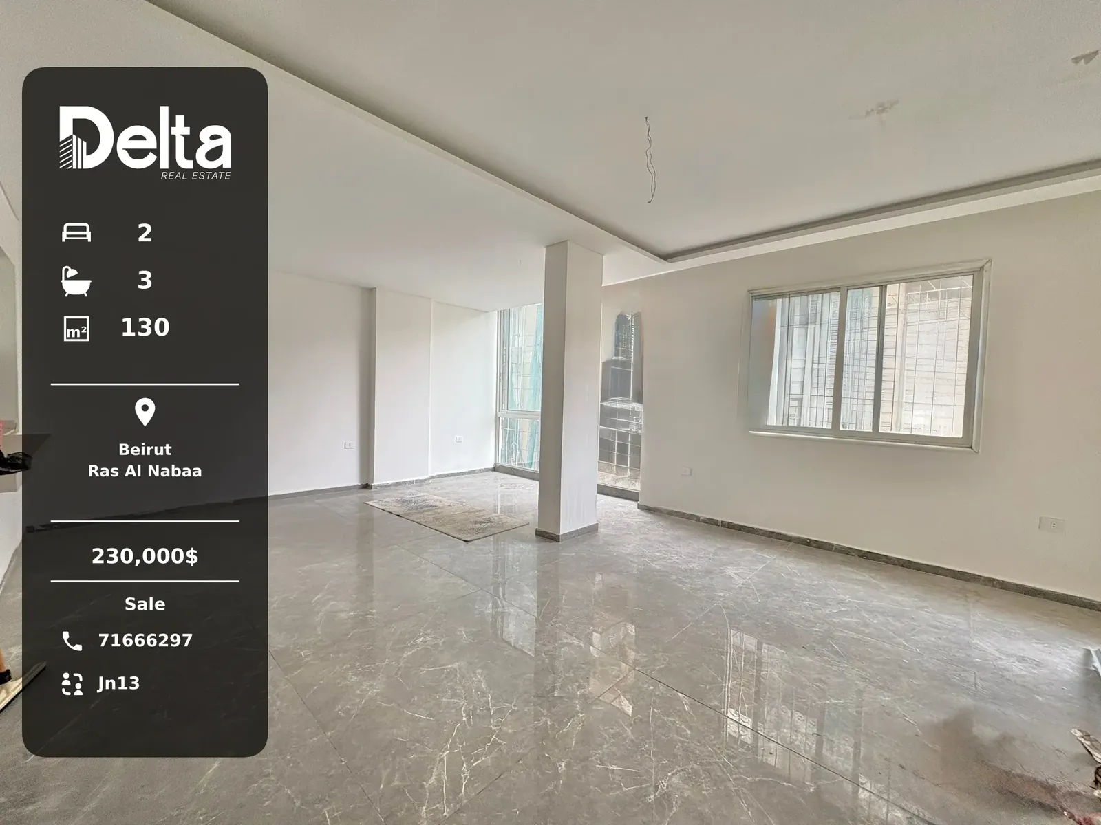 Apartment for Sale in Ras Al Nabaa, Beirut – 2 BR, 130 sqm, City View & Prime Location