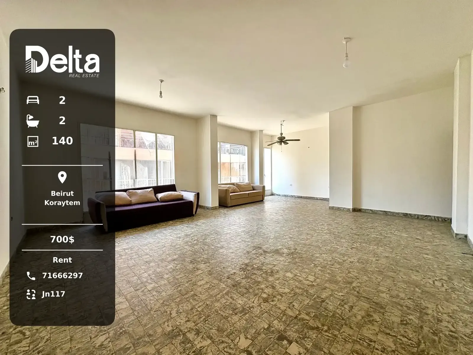 Apartment for Rent in Koraytem, Beirut / 2 BR