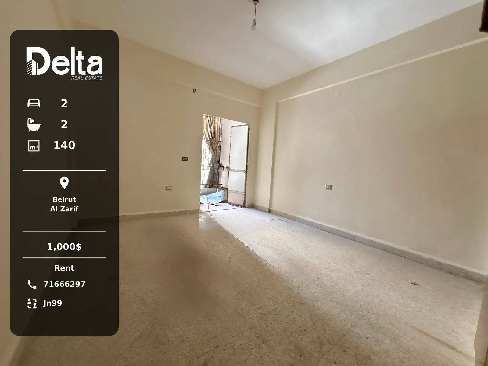 Apartment for Rent in Al Zarif, Beirut / 2 BR — photo 1