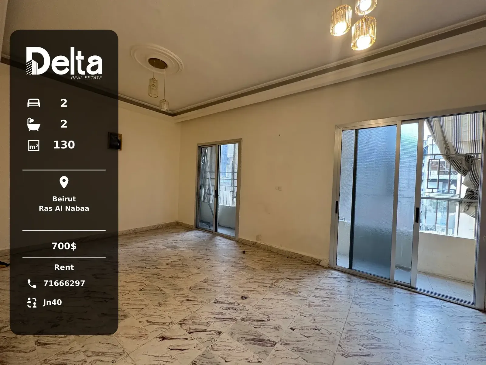 Apartment for Rent in Ras Al Nabaa, Beirut – 2 BR, 130 sqm, Near Supermarkets & Near Public Transport