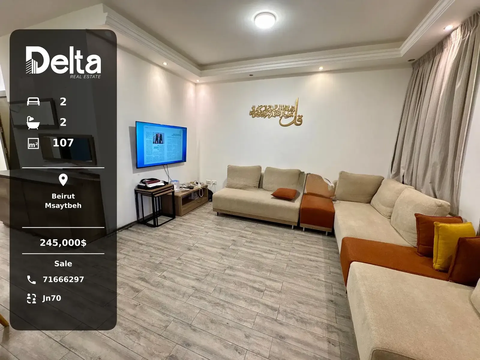Apartment for Sale in Msaytbeh, Beirut / 2BR