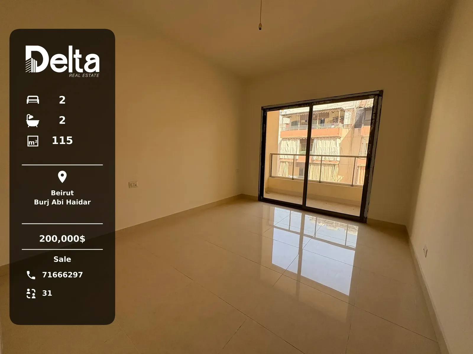 Apartment for Sale in Burj Abi Haidar, Beirut – 2 BR, 115 sqm, Private Entrance & Prime Location