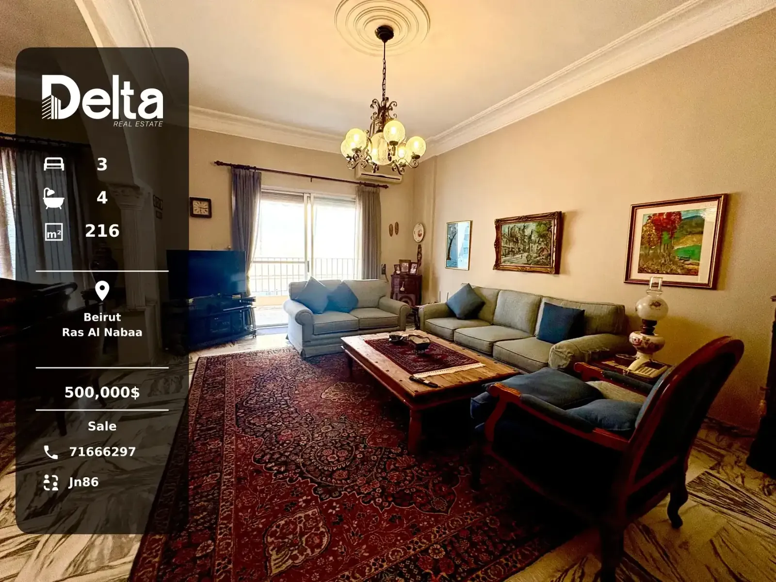Apartment for Sale in Ras Al Nabaa, Beirut / 3BR
