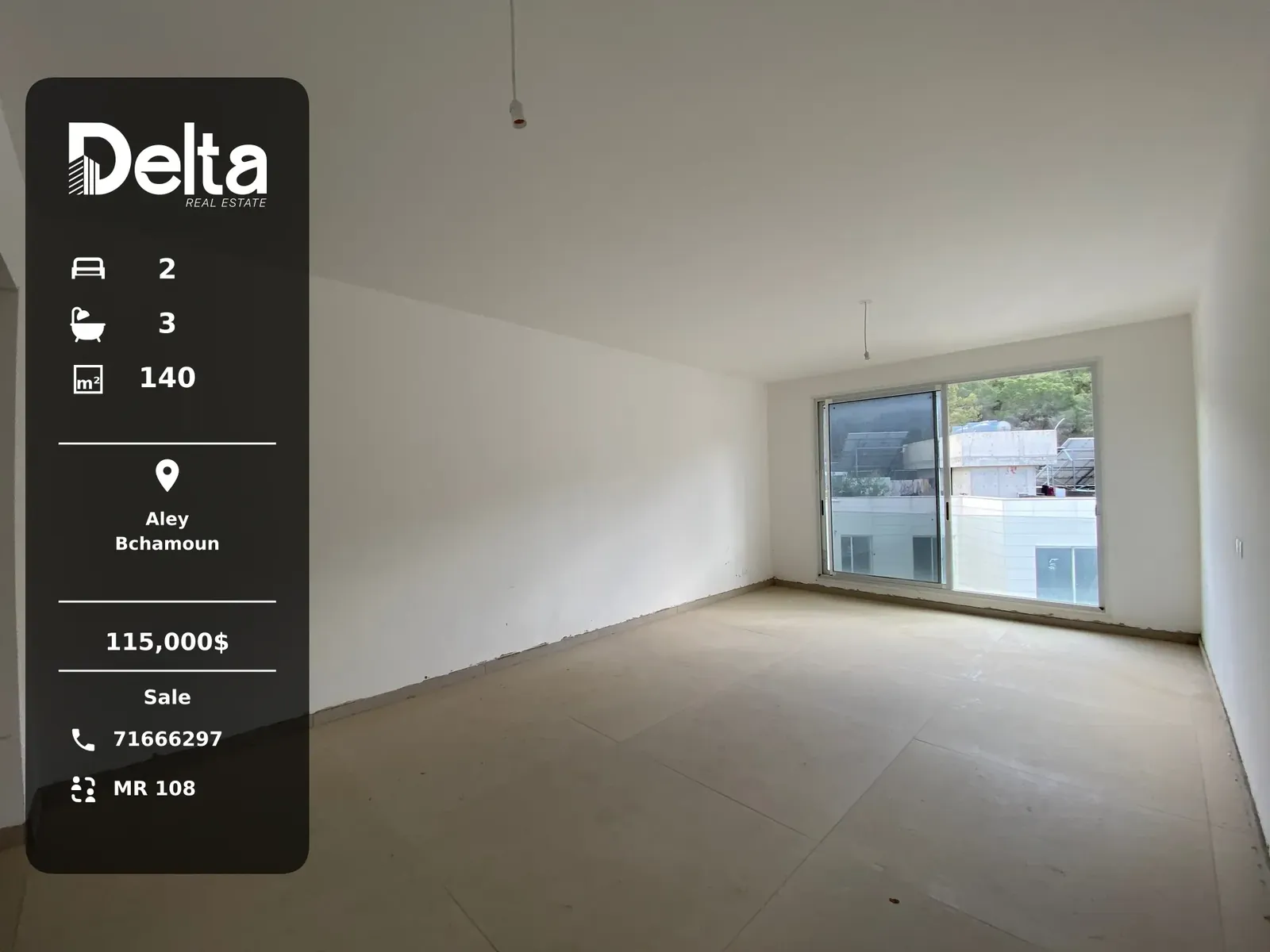 Apartment for Sale in Bchamoun, Aley – 2 BR, 140 sqm, Private Entrance & Mountain View