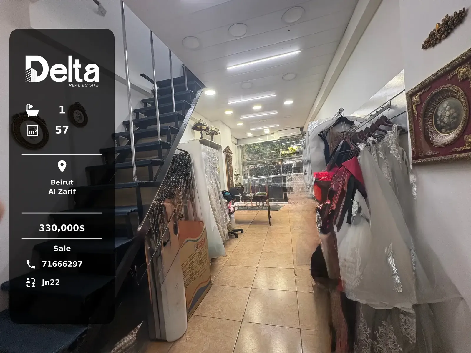 Commercial Space for Sale in Al Zarif, Beirut – 57 sqm