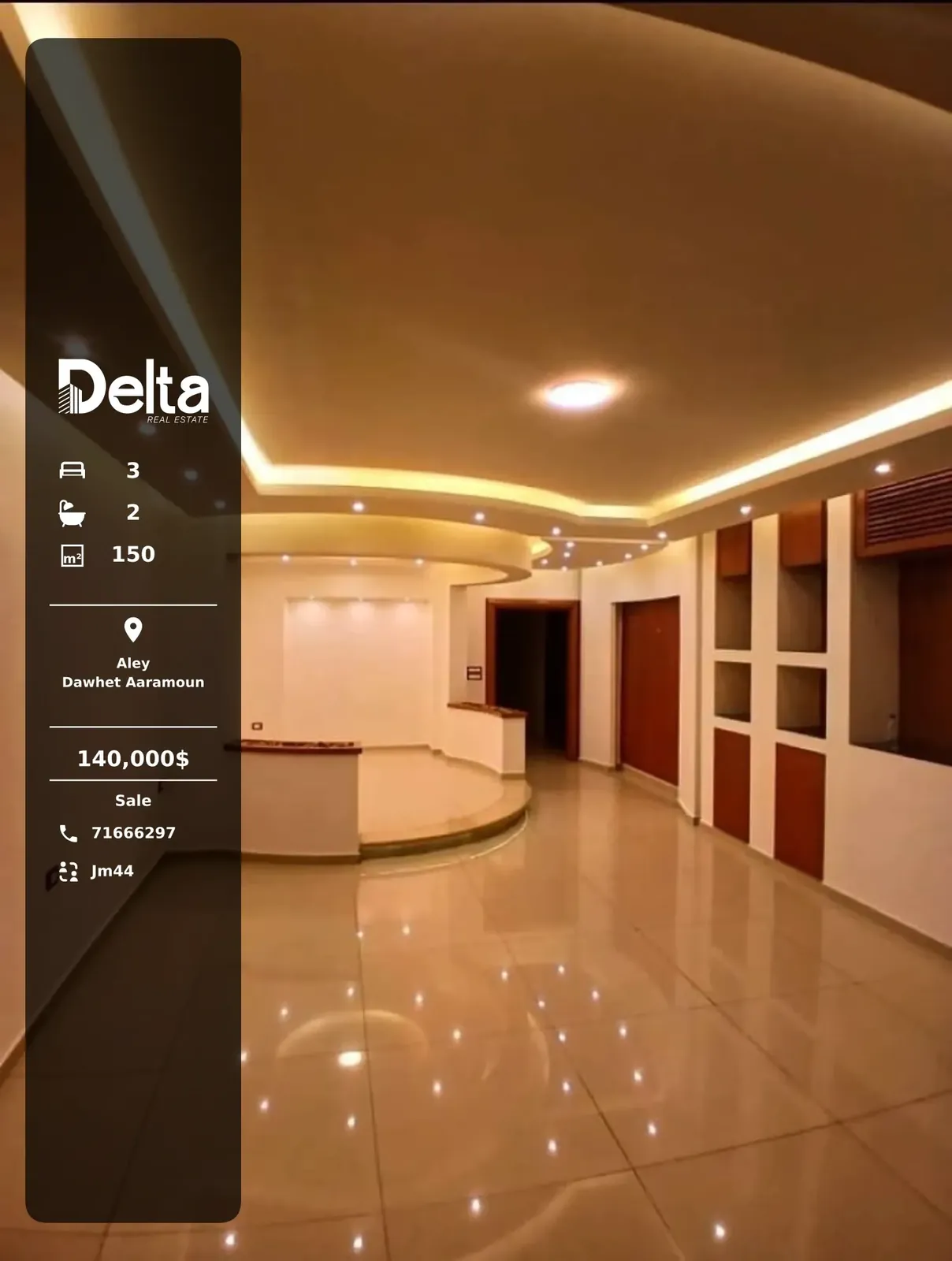 Apartment for Sale in Dawhet Aaramoun, Aley – 3 BR, 150 sqm, Prime Location & Near Supermarkets