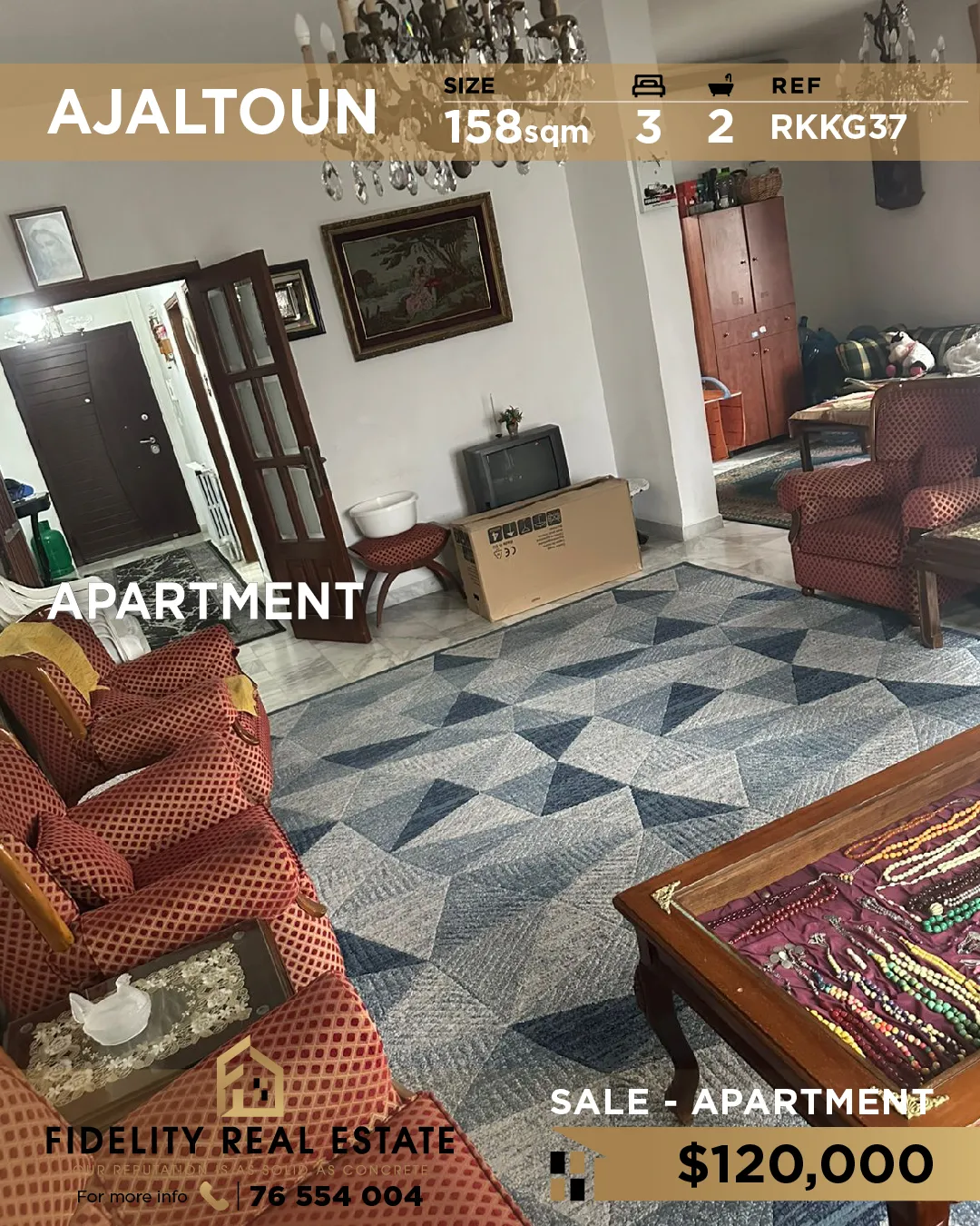 Apartment for Sale in Ajaltoun