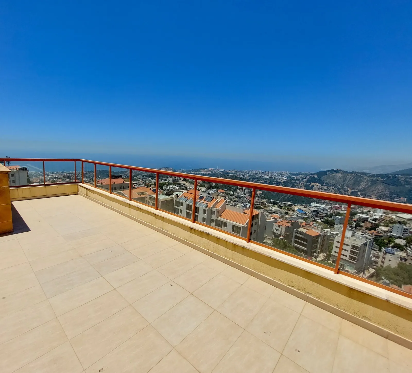 Spacious Duplex in Elissar, Metn with Sea and Mountain View