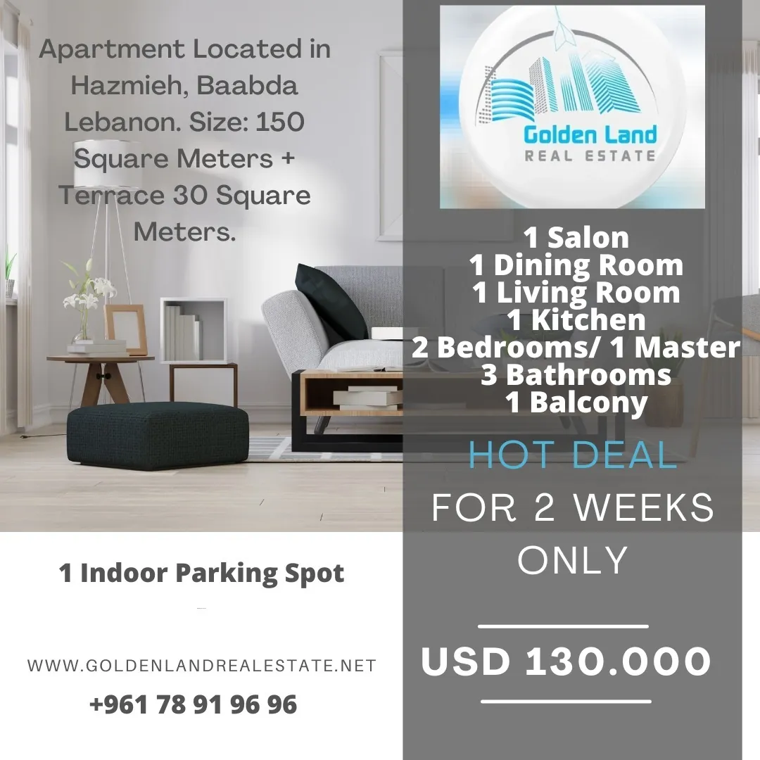 Apartment Located in Hazmieh, Baabda Lebanon