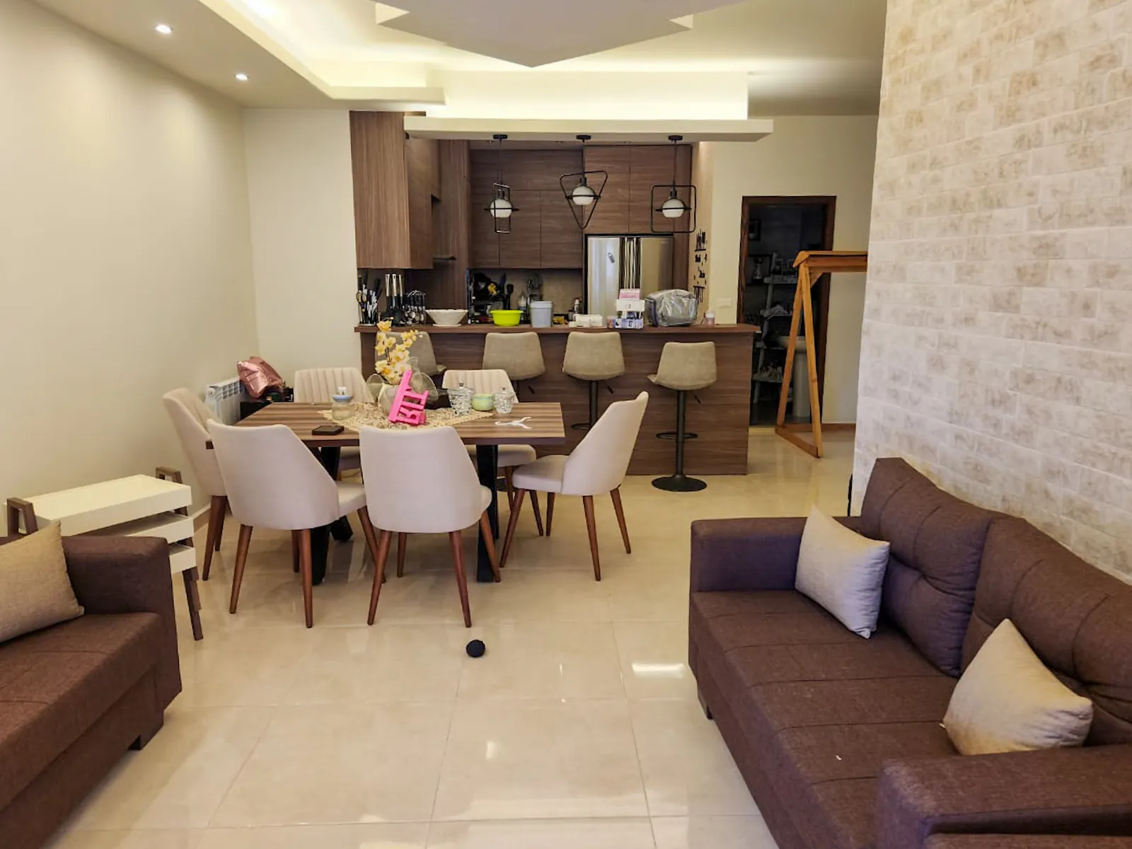 Decorated Apartment in Douar, Metn with Partial View