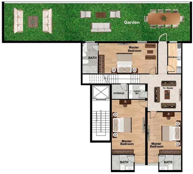 Duplex in Yarzeh, Baabda with Sea View and Mountain View — الصورة 2