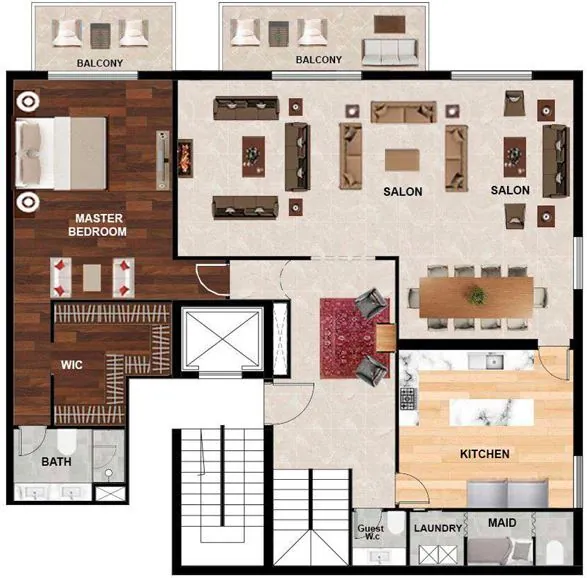 Duplex in Yarzeh, Baabda with Sea View and Mountain View