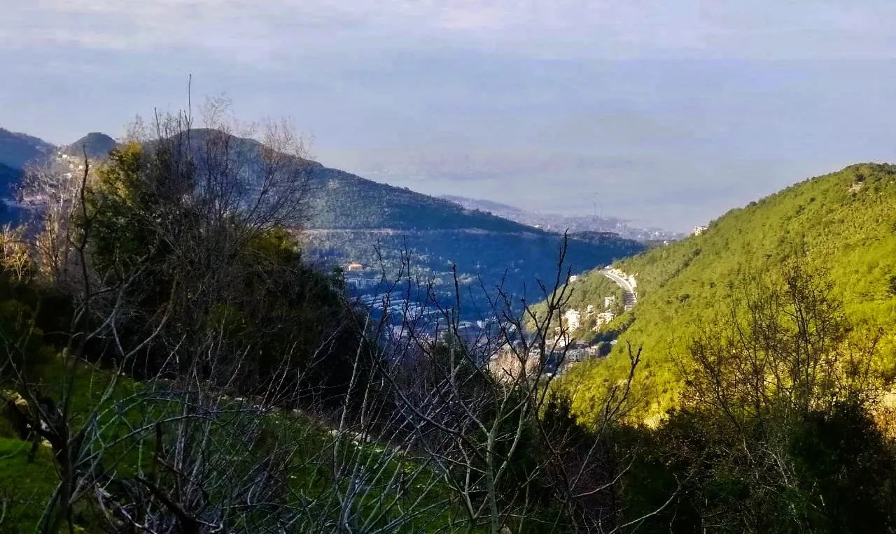 Land in Ghine (Above Adma) with open Sea & Mountain View (Non-Obstructive) — الصورة 2