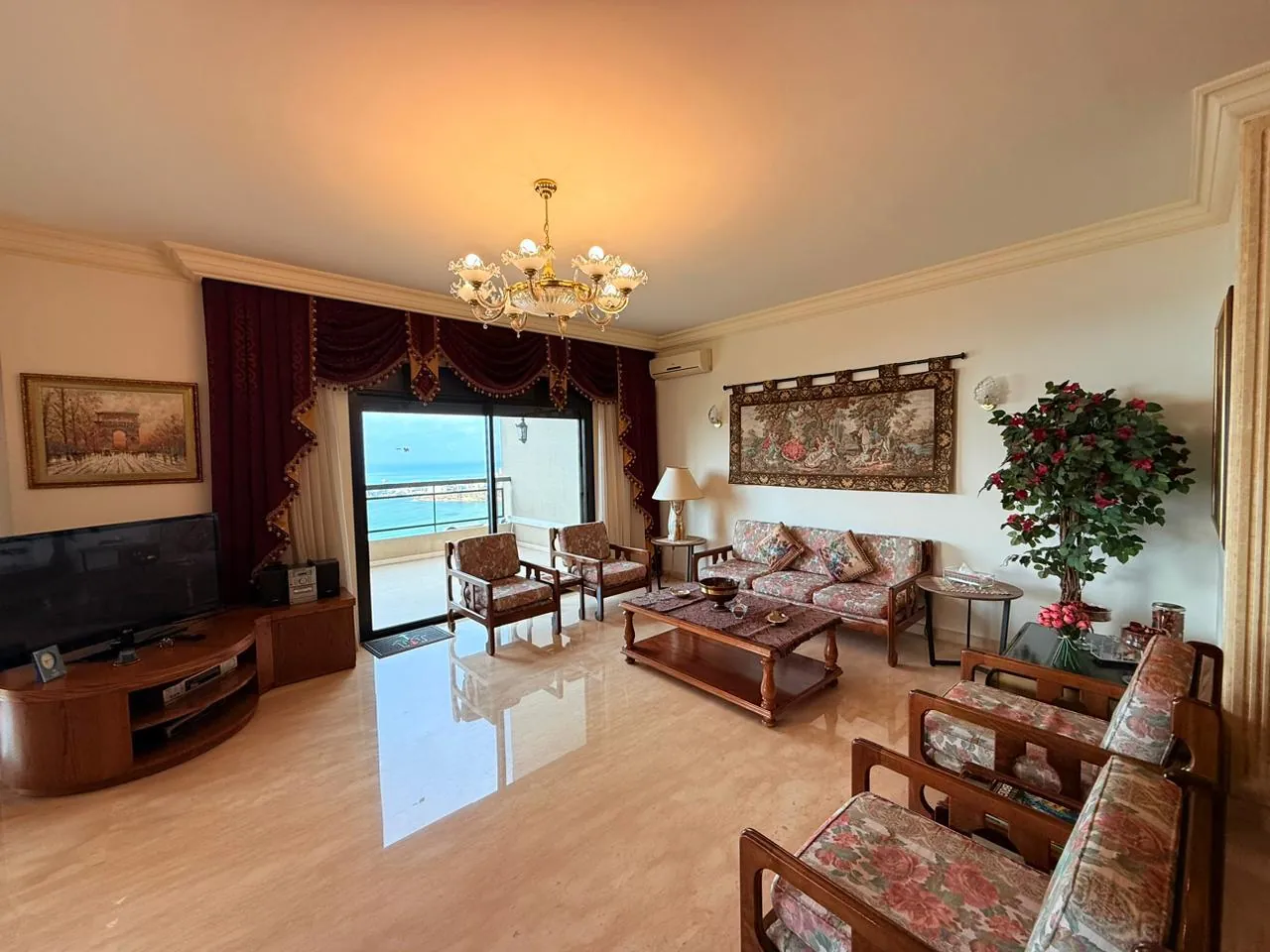 Furnished Luxurious Duplex in Sahel Alma with a Stunning Sea View
