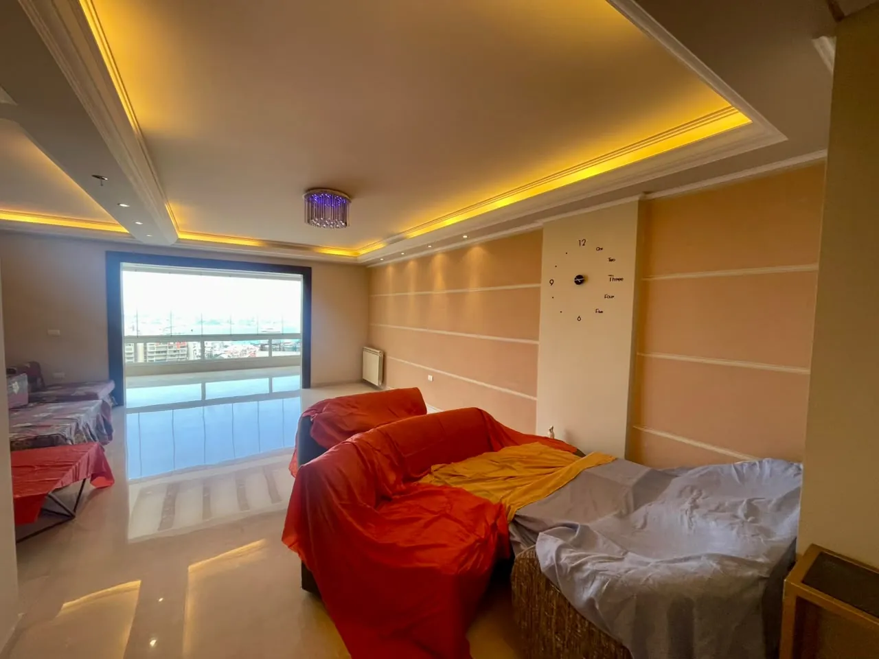 Apartment for Rent in Sahel Alma with an Open Sea View