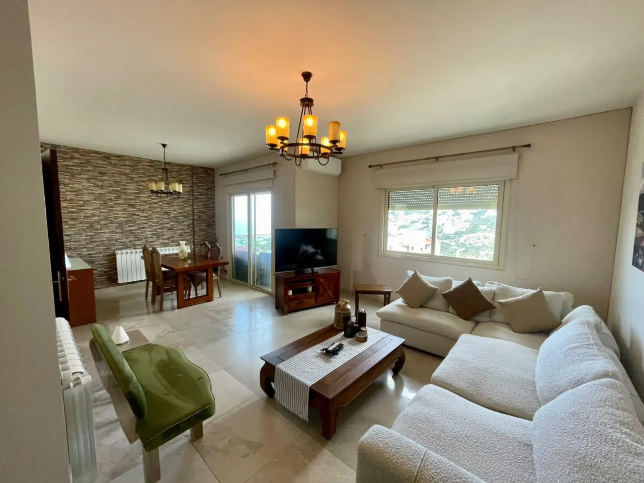 Fully Decorated Apartment for Sale in Ghazir with Sea and Mountain View