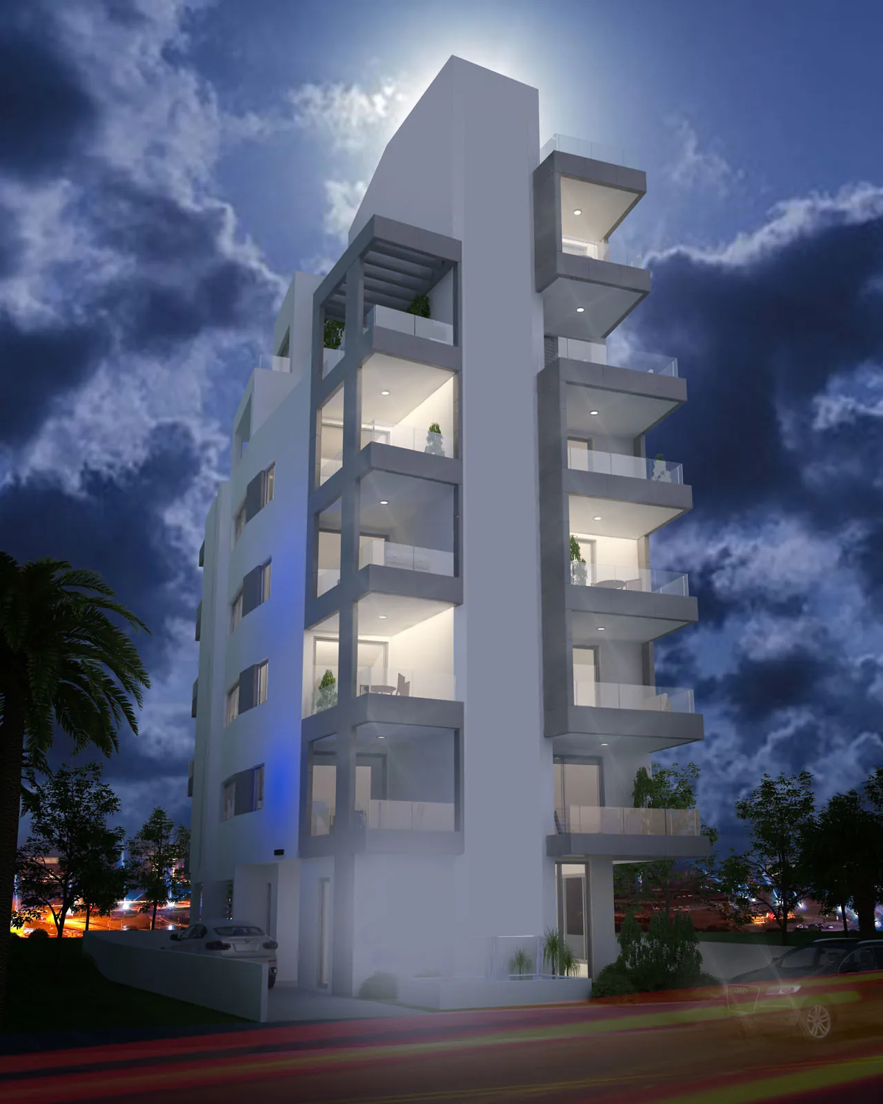 Building in the Center of Larnaca, Cyprus