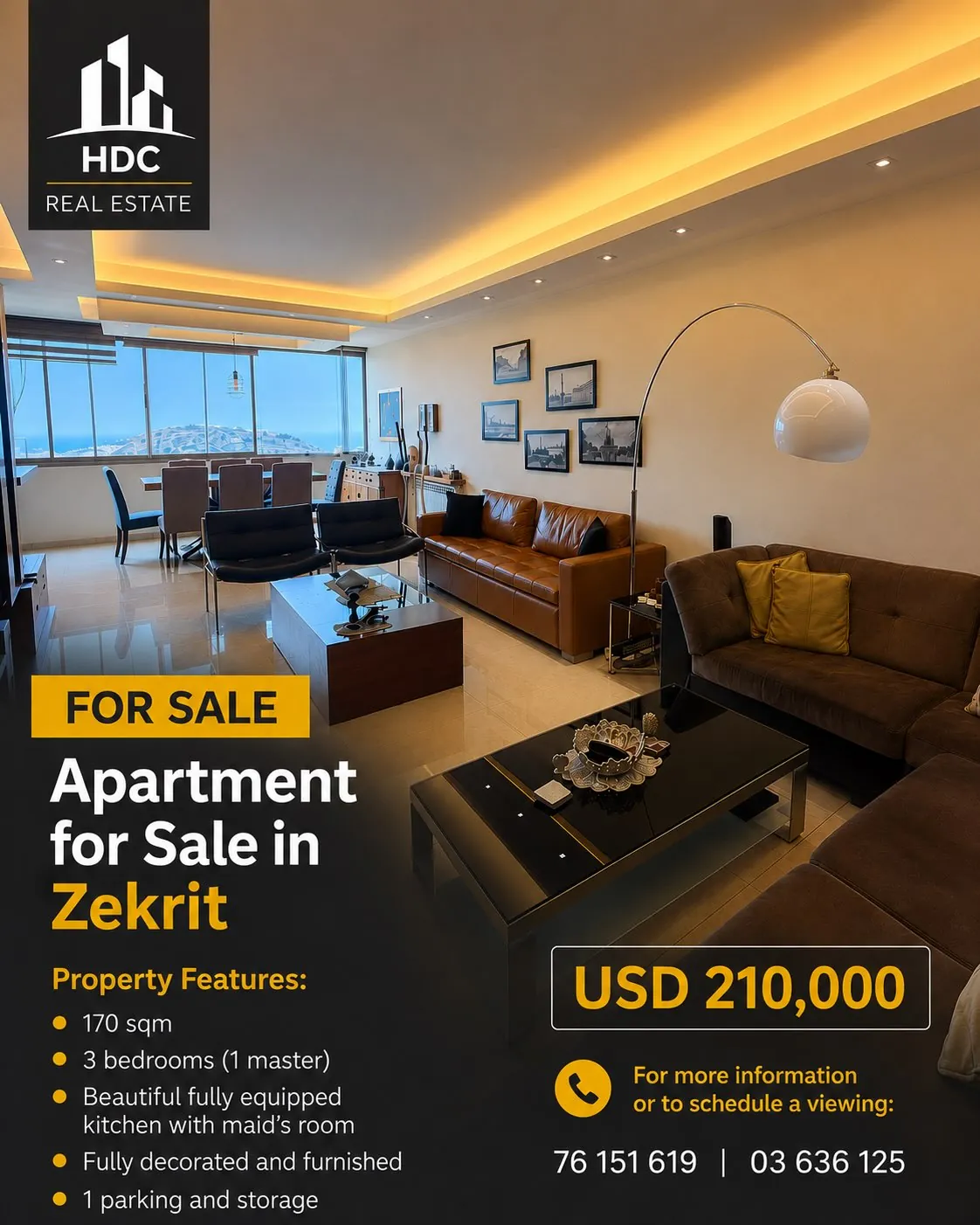 Furnished Apartment for Sale in Zekrit
