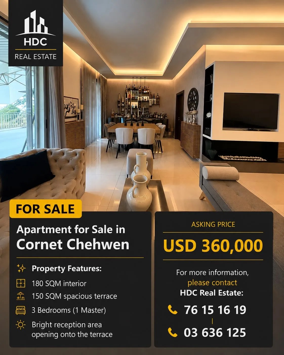 Apartment for Sale in Cornet Chehwan