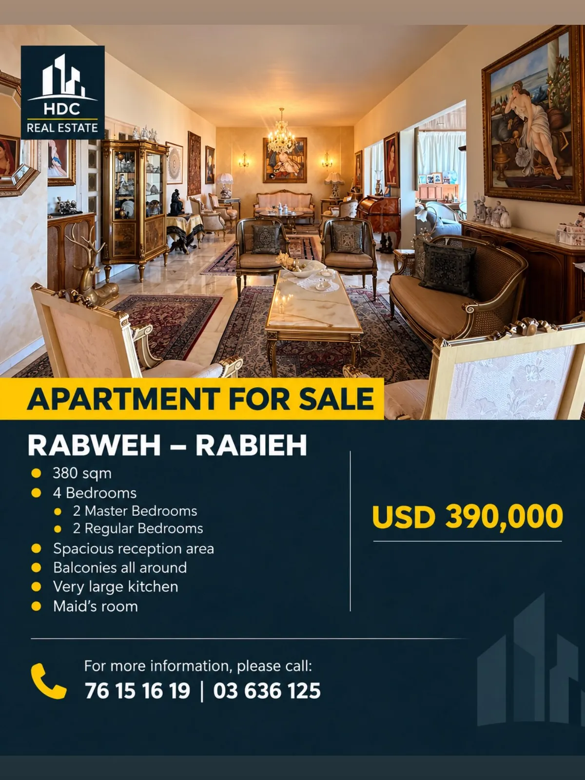 Apartment for Sale in Rabweh - Rabieh