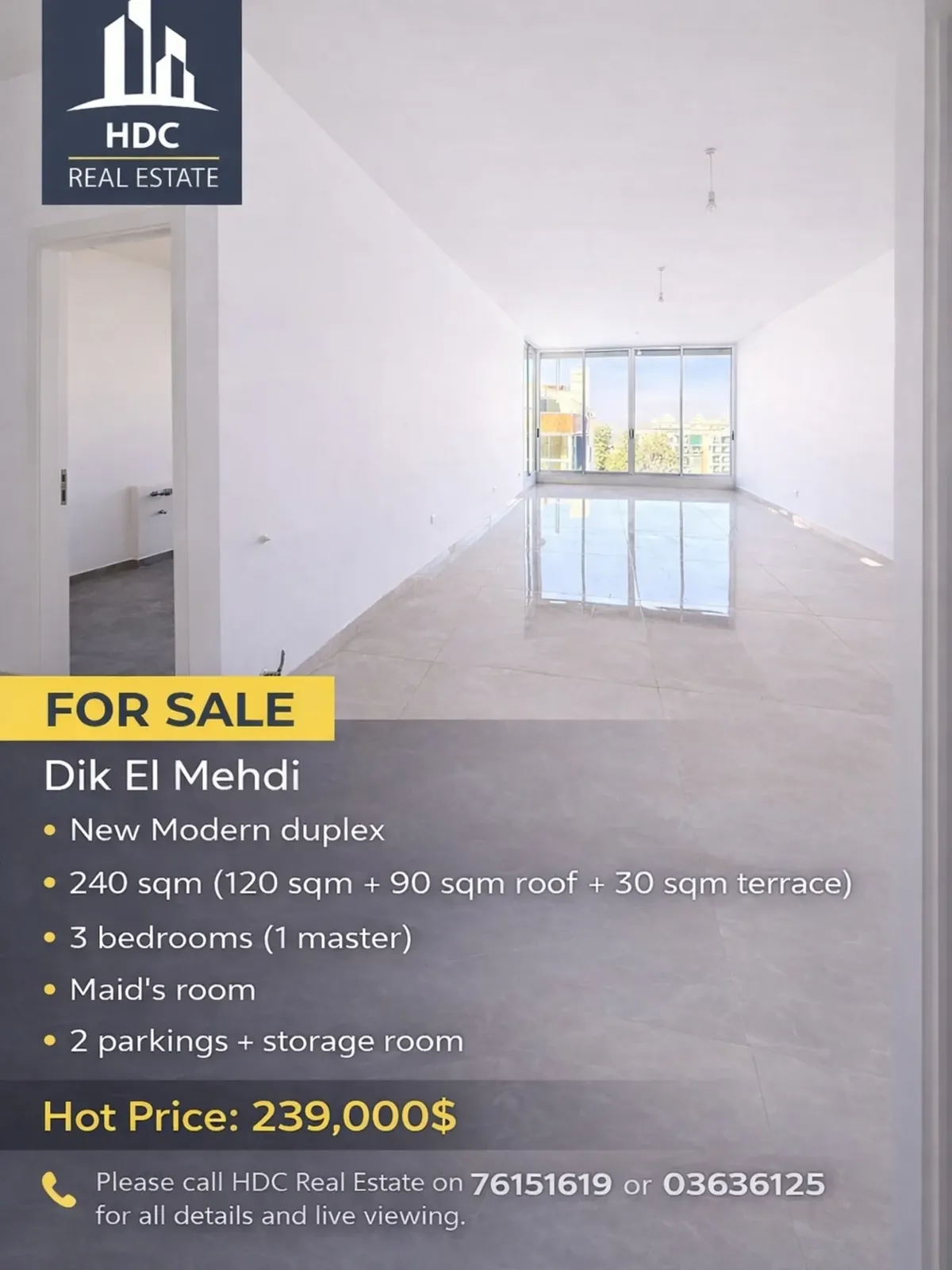 Duplex for Sale in Dik El Mehdi