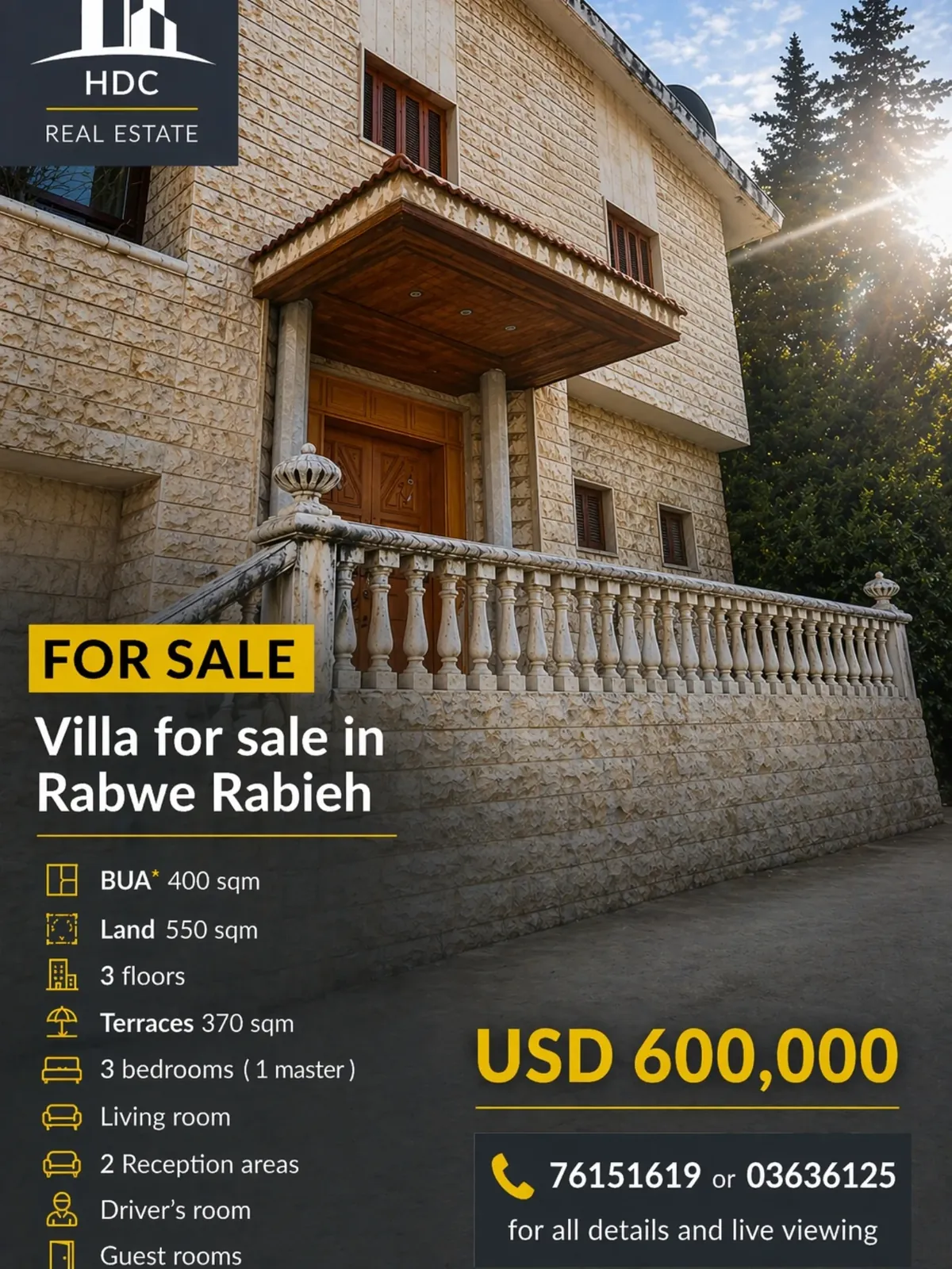 Villa for Sale in Rabwe / Rabieh