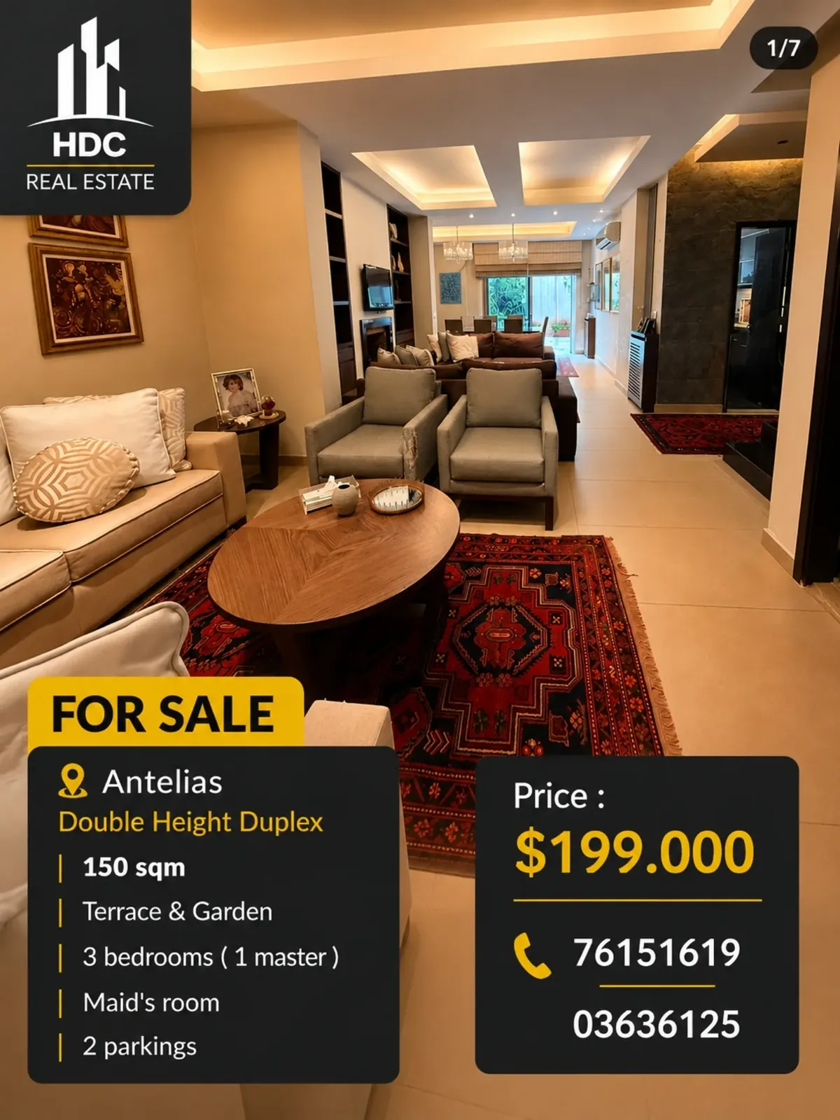 Duplex with Garden for Sale in Antelias