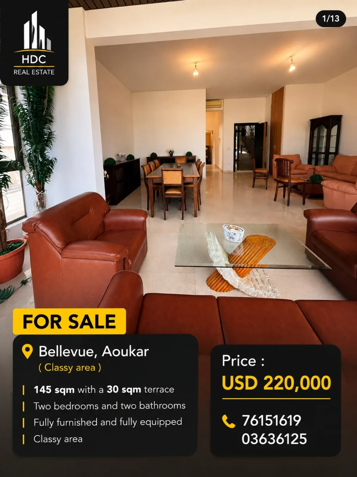 Furnished Apartment for Sale in Aoukar