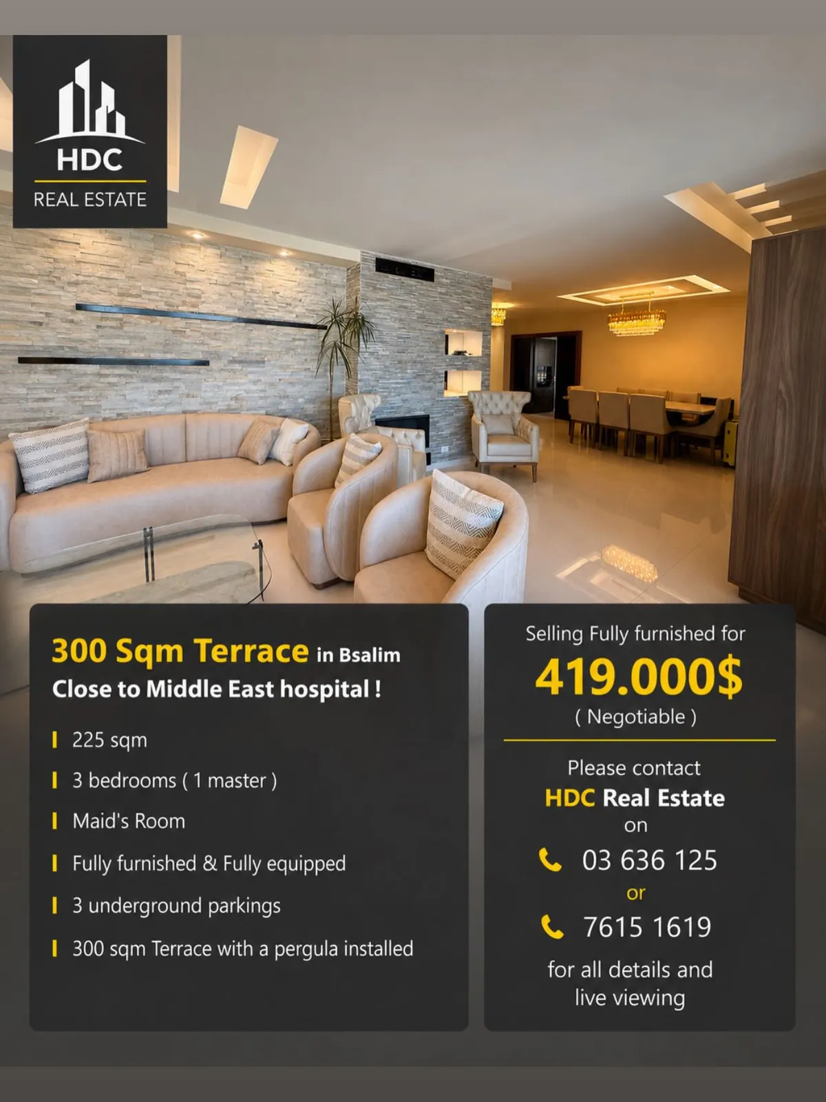 Apartment for Sale in Bsalim