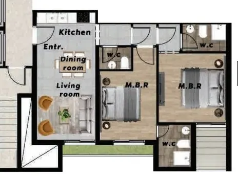 Under-Construction 2-Bedroom Apartment For Sale in Achrafieh, Near Adlieh — الصورة 2