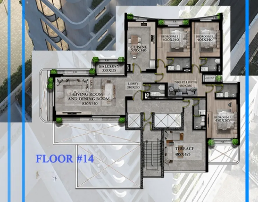Under-construction 3-Bedroom Apartment & Terrace For Sale in Rawche — الصورة 3