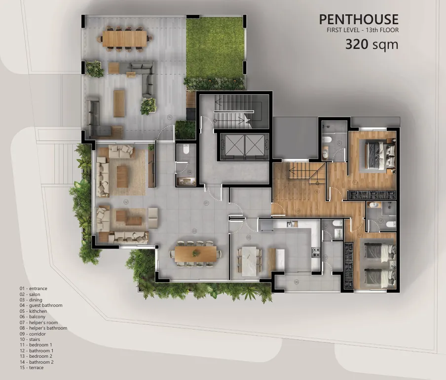 Under Construction Spacious Penthouse For Sale in Achrafieh — الصورة 4