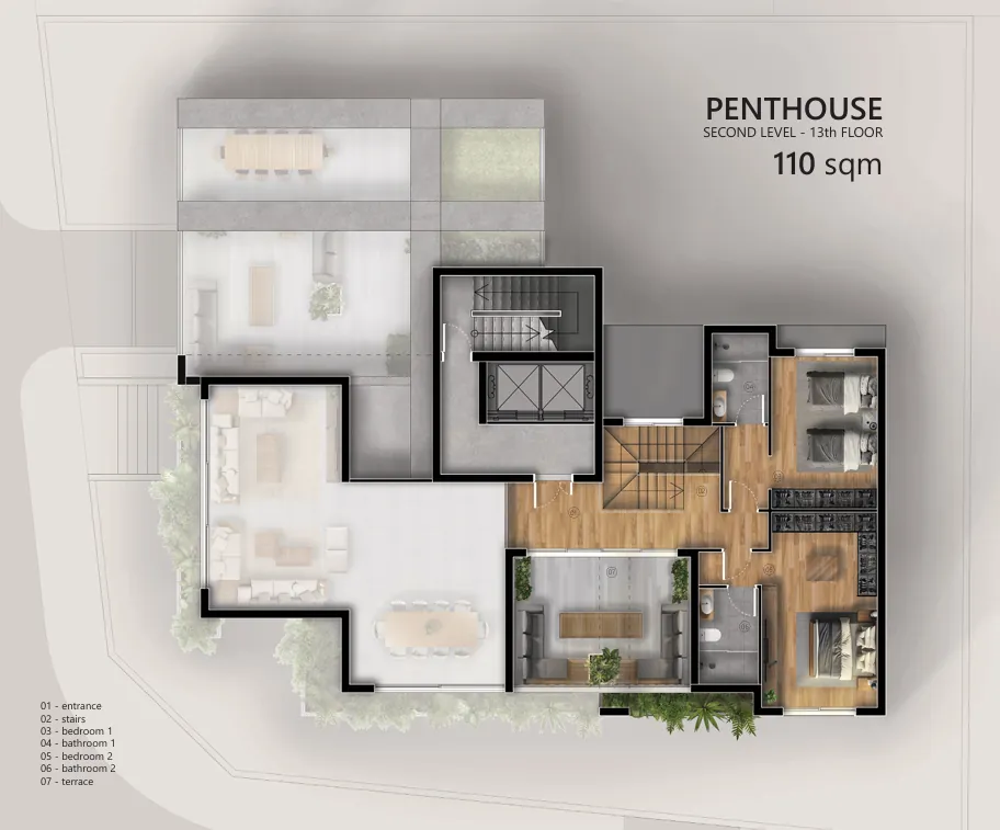 Under Construction Spacious Penthouse For Sale in Achrafieh — الصورة 5