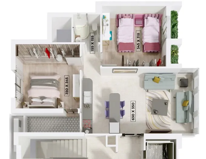 Under-construction Project 2-Bedroom Apartment For Sale in Bourj Hammoud — الصورة 4