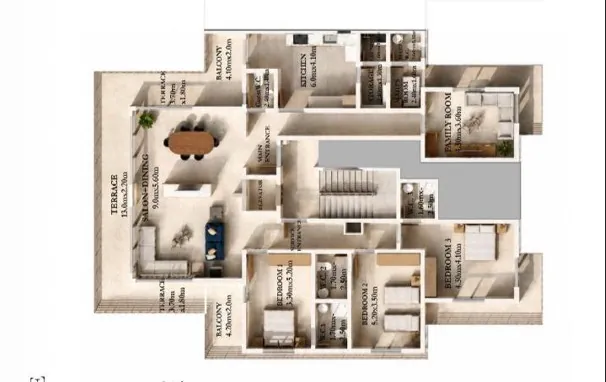 Under-Construction! Penthouse with Terrace For Sale in Dawhit El Hoss — الصورة 2