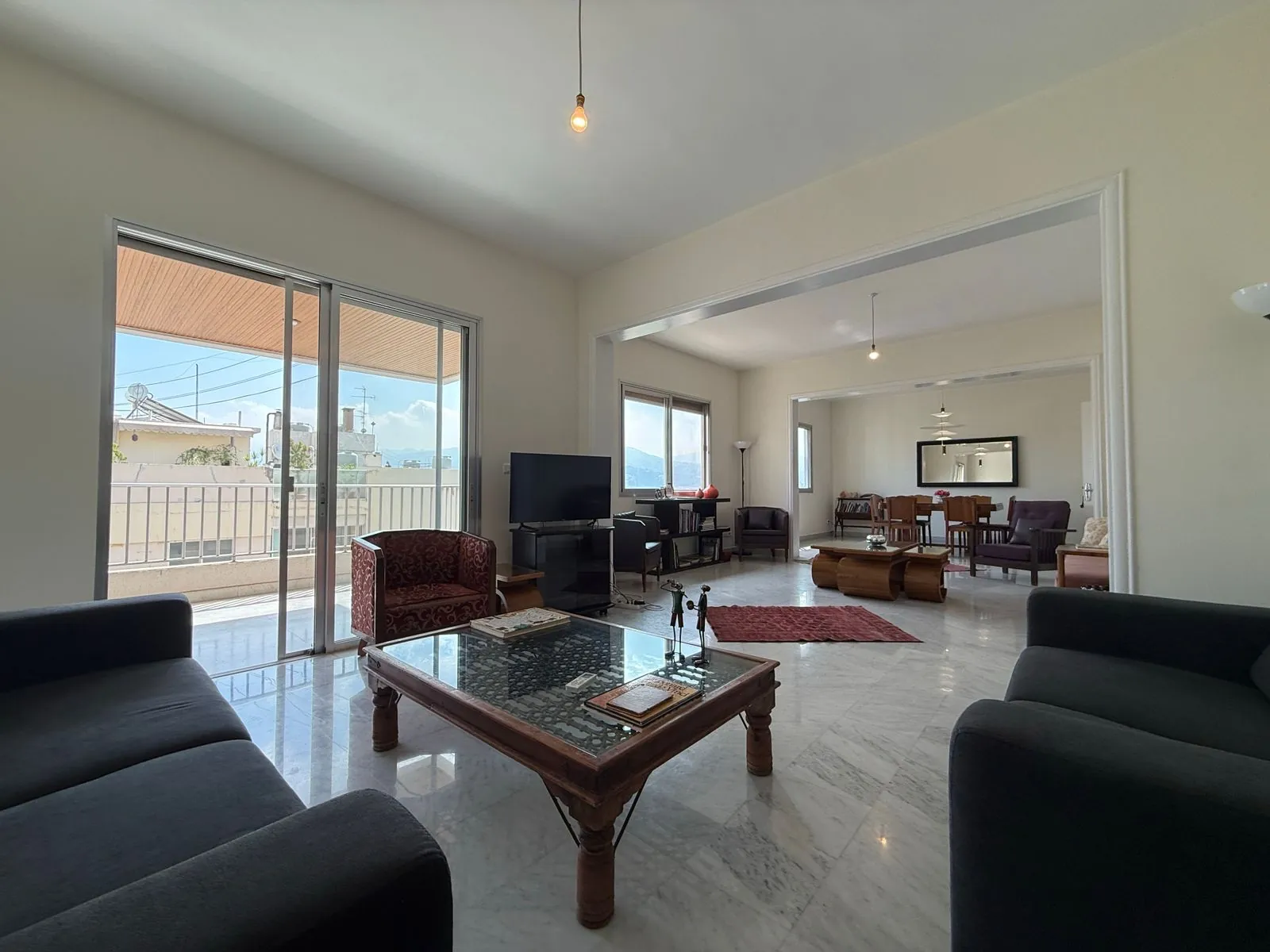 Bright & Furnished Apartment With City View For Rent in Achrafieh, Sioufi
