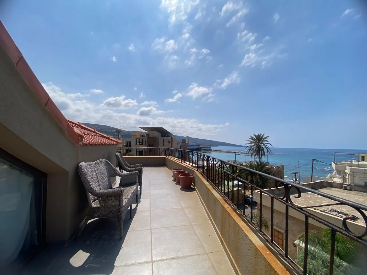 Roof Studio with Terrace Mountain & Sea View For Rent in Bahsa, Batroun