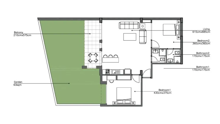 Under-Construction! 2-Bedroom Apartment with Garden For Sale in Kfar Aabida — الصورة 7