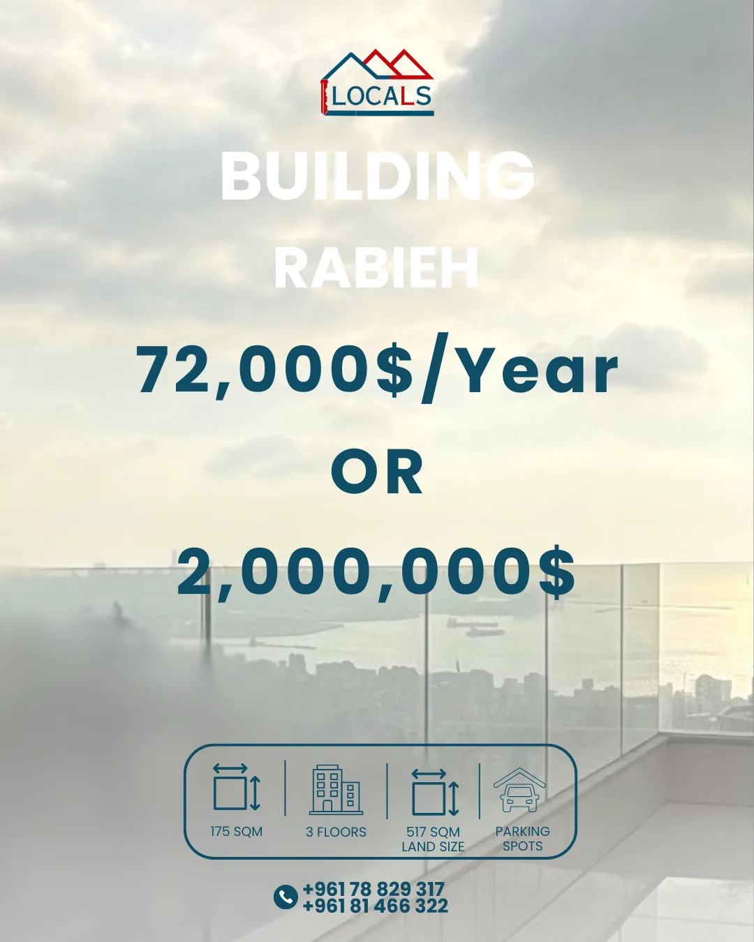 Building for Sale or Rent – Rabieh