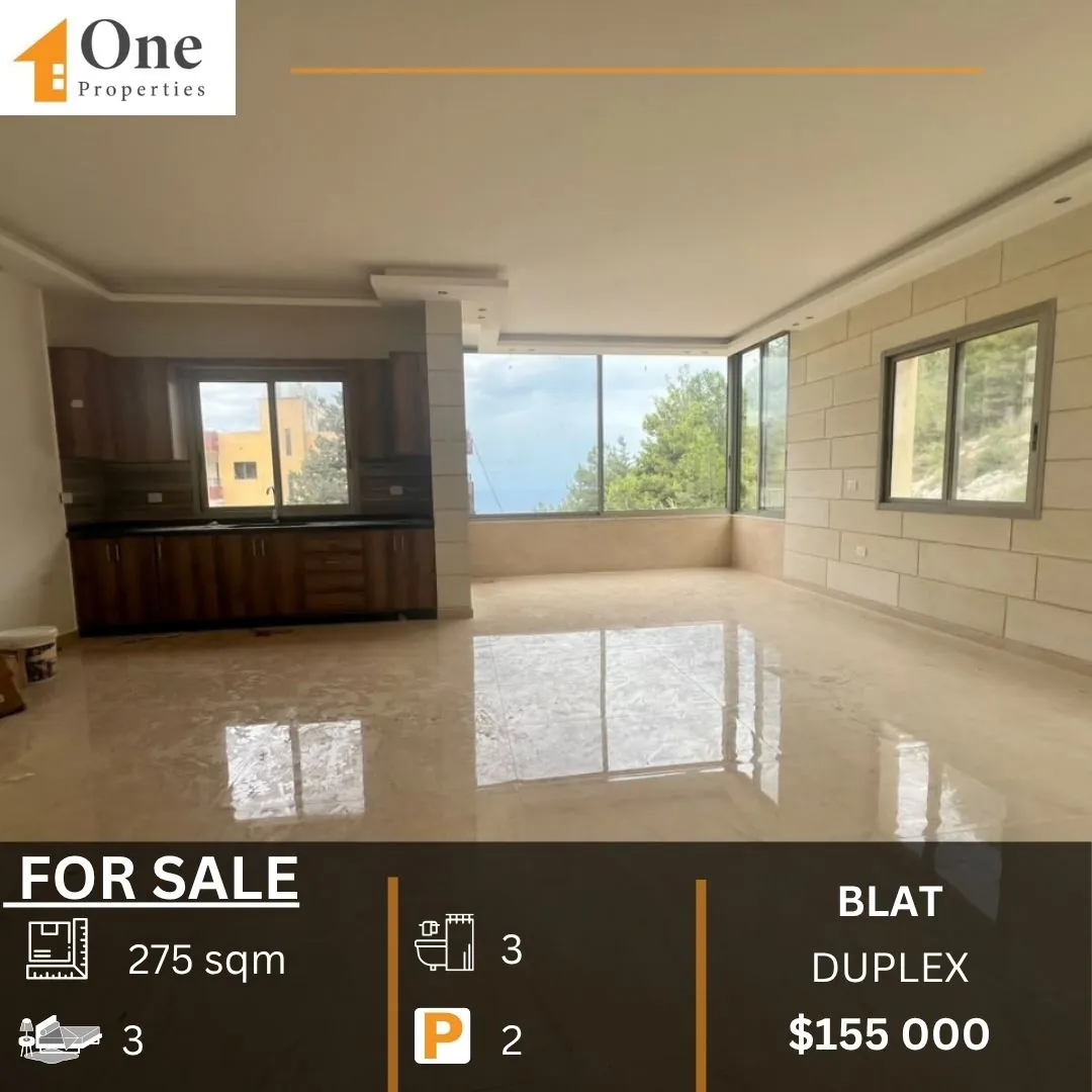 Duplex Apartment For Sale In Blat Jbeil