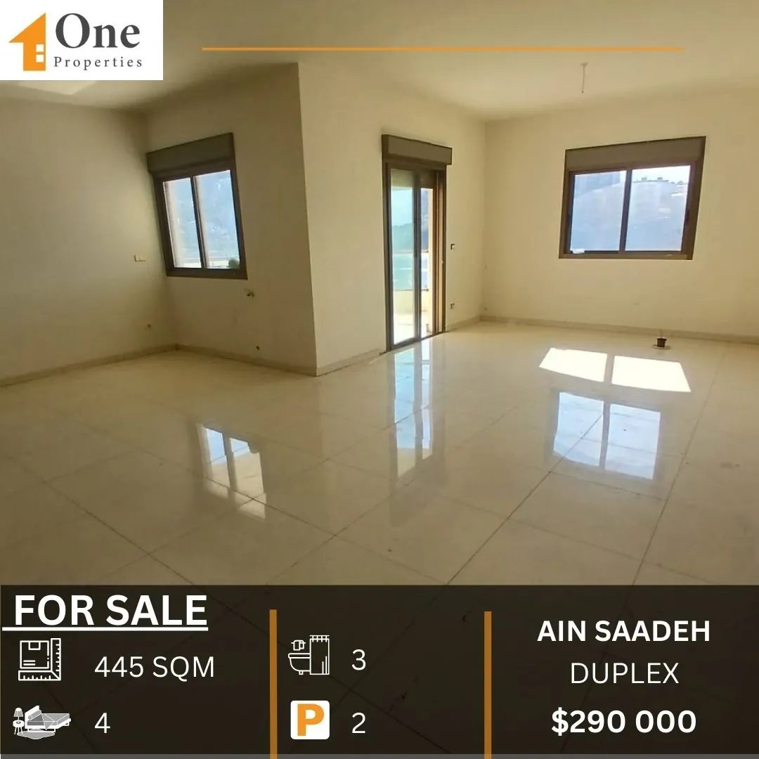 Duplex Apartment For Sale In Ain Saadeh
