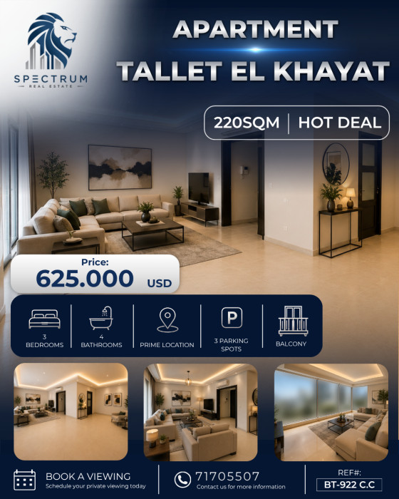 Apartment For Sale In Tallet El Khayat