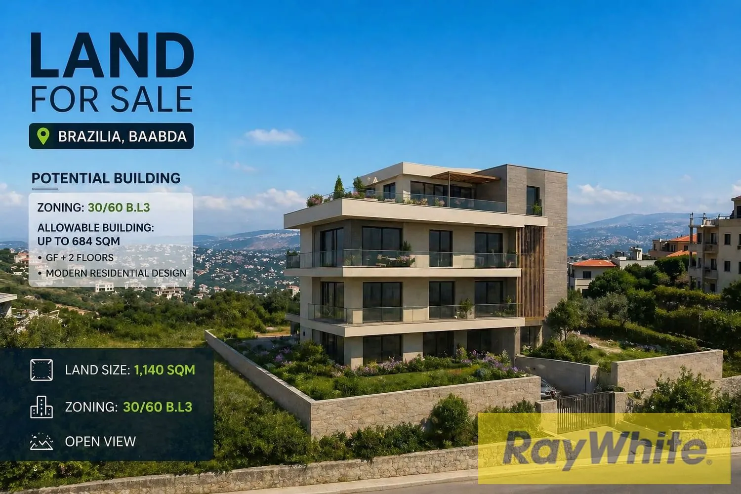 Land For Sale In Baabda Brazilia — الصورة 2
