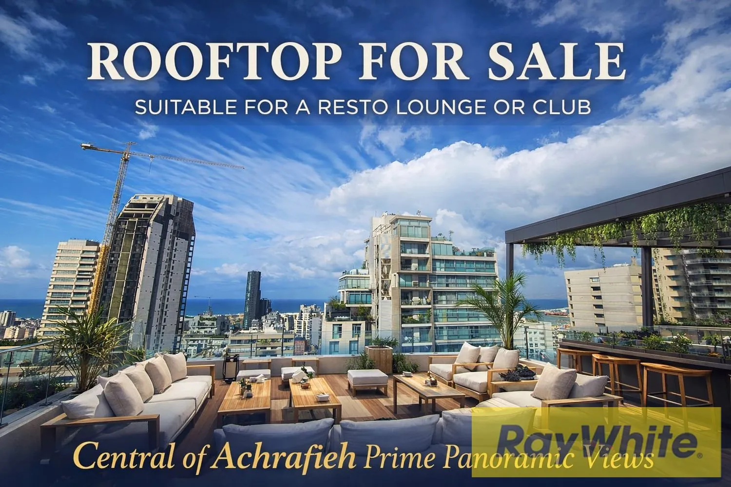 Rooftop Resto Lounge For Sale| Central Achrafieh