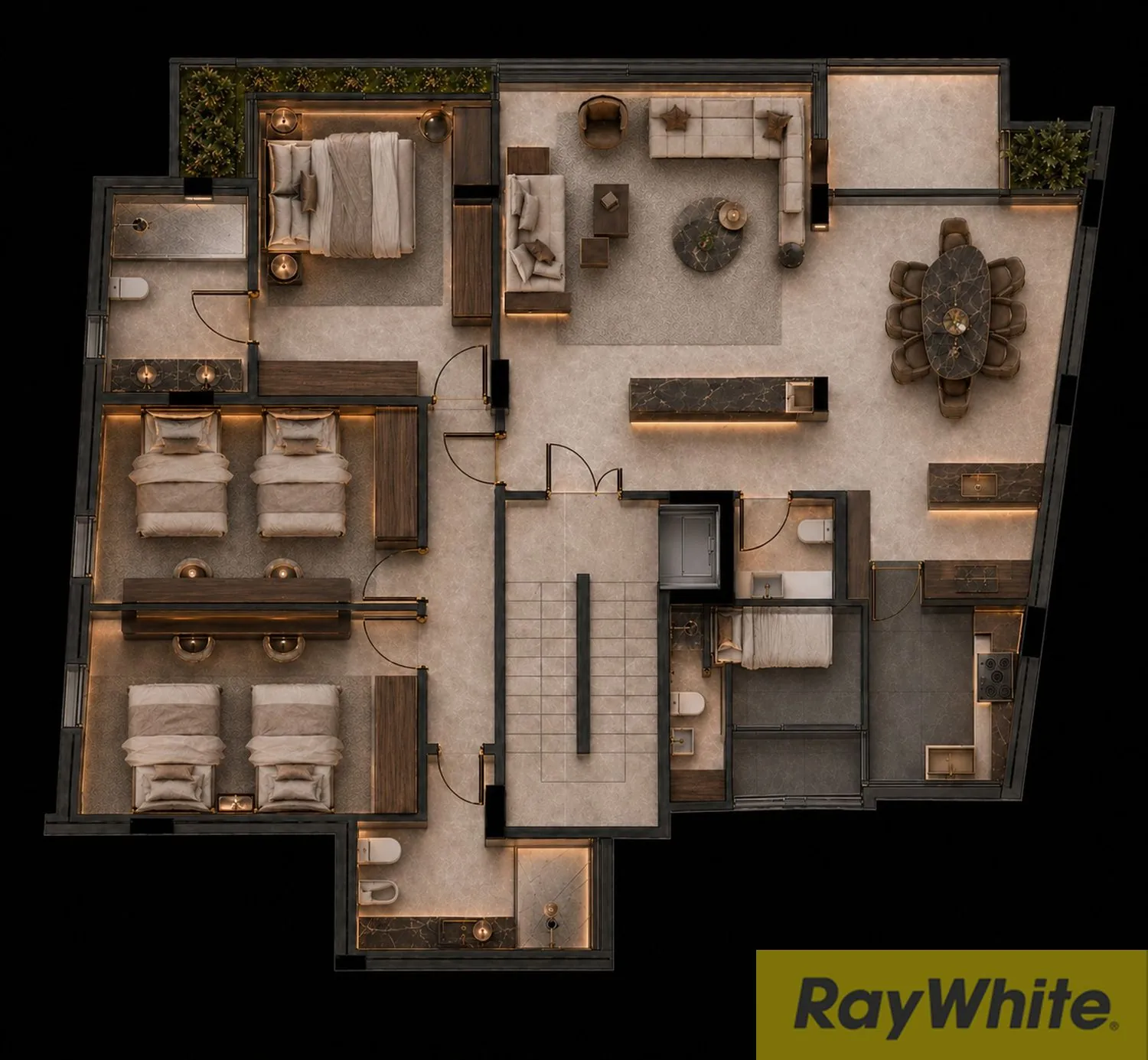 Modern Full-floor Residences In Clemenceau, Beirut — الصورة 3