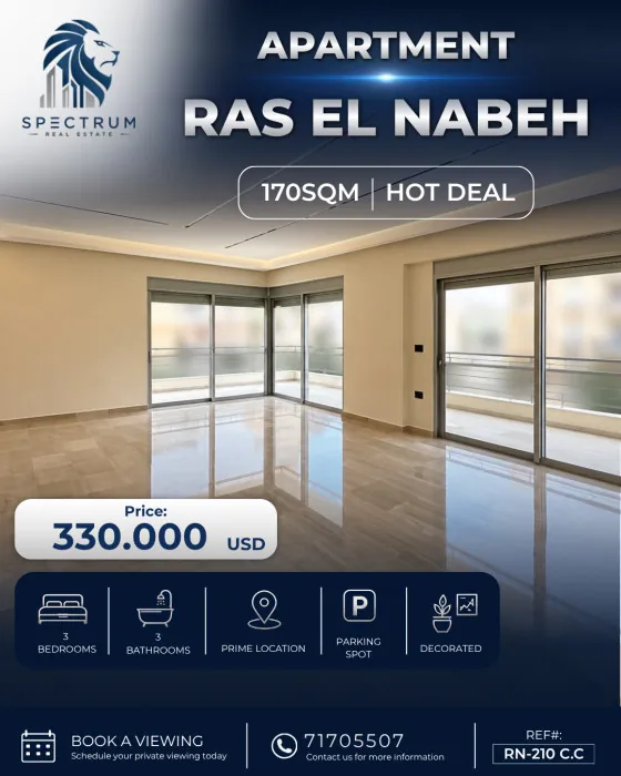 Apartment For Sale In Ras El Nabeh