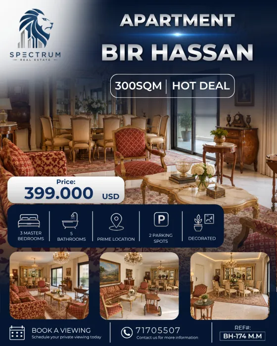 Apartment For Sale In Bir Hassan