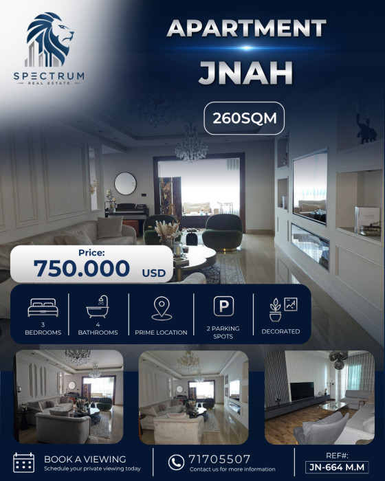Apartment For Sale In Jnah
