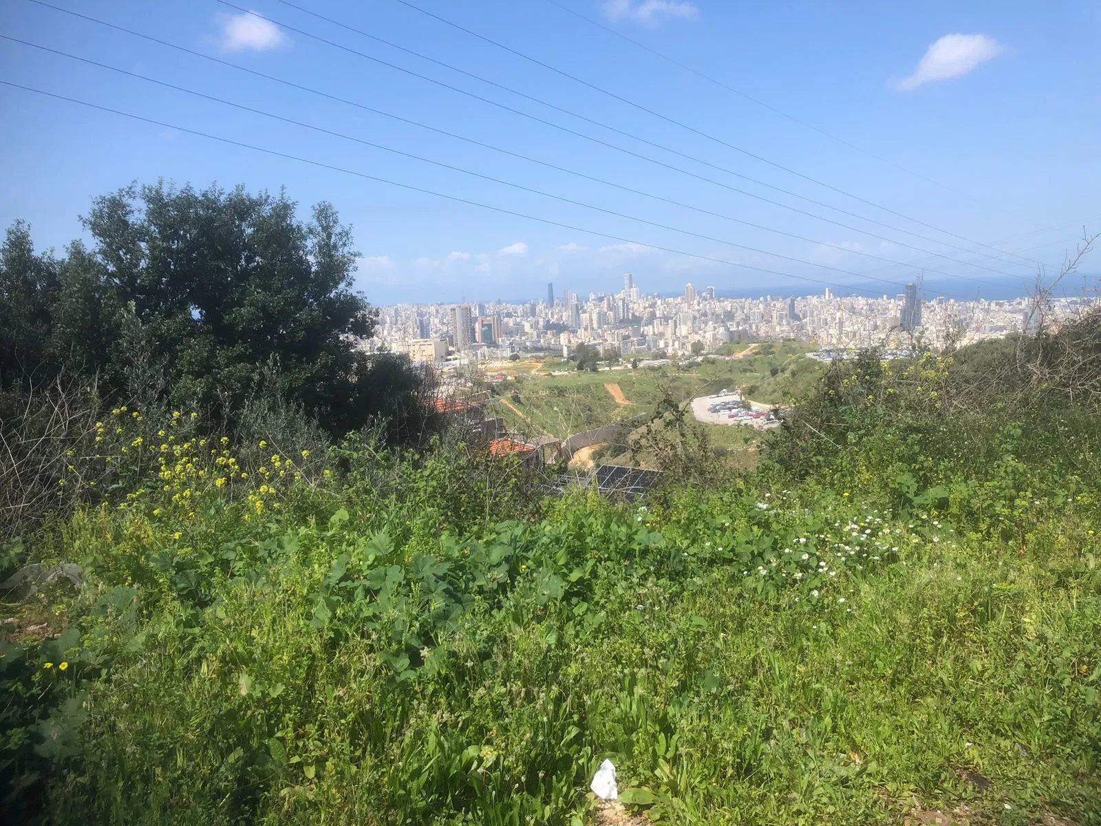 Mansourieh main road two plots 1988 sqm open sea view Ref#6092