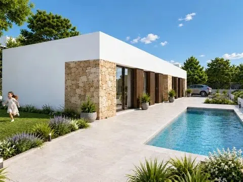 Spain get your residency! brand new semi detached villa 200 meters from beach 00500 — الصورة 3